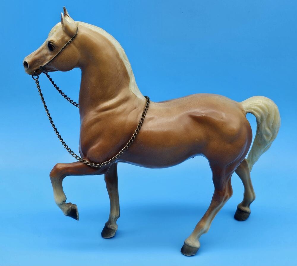 Breyer Horse #112 Cheyenne Western Prancing Horse Palomino Link Reins 1961-85